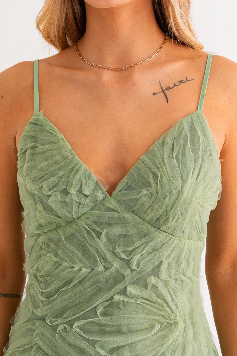 Tropical Palm Leaf Dress