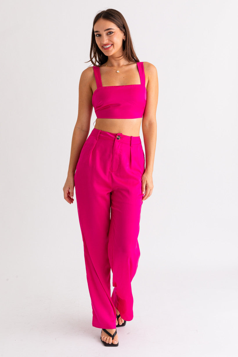 Suit Up Top (Fuchsia)