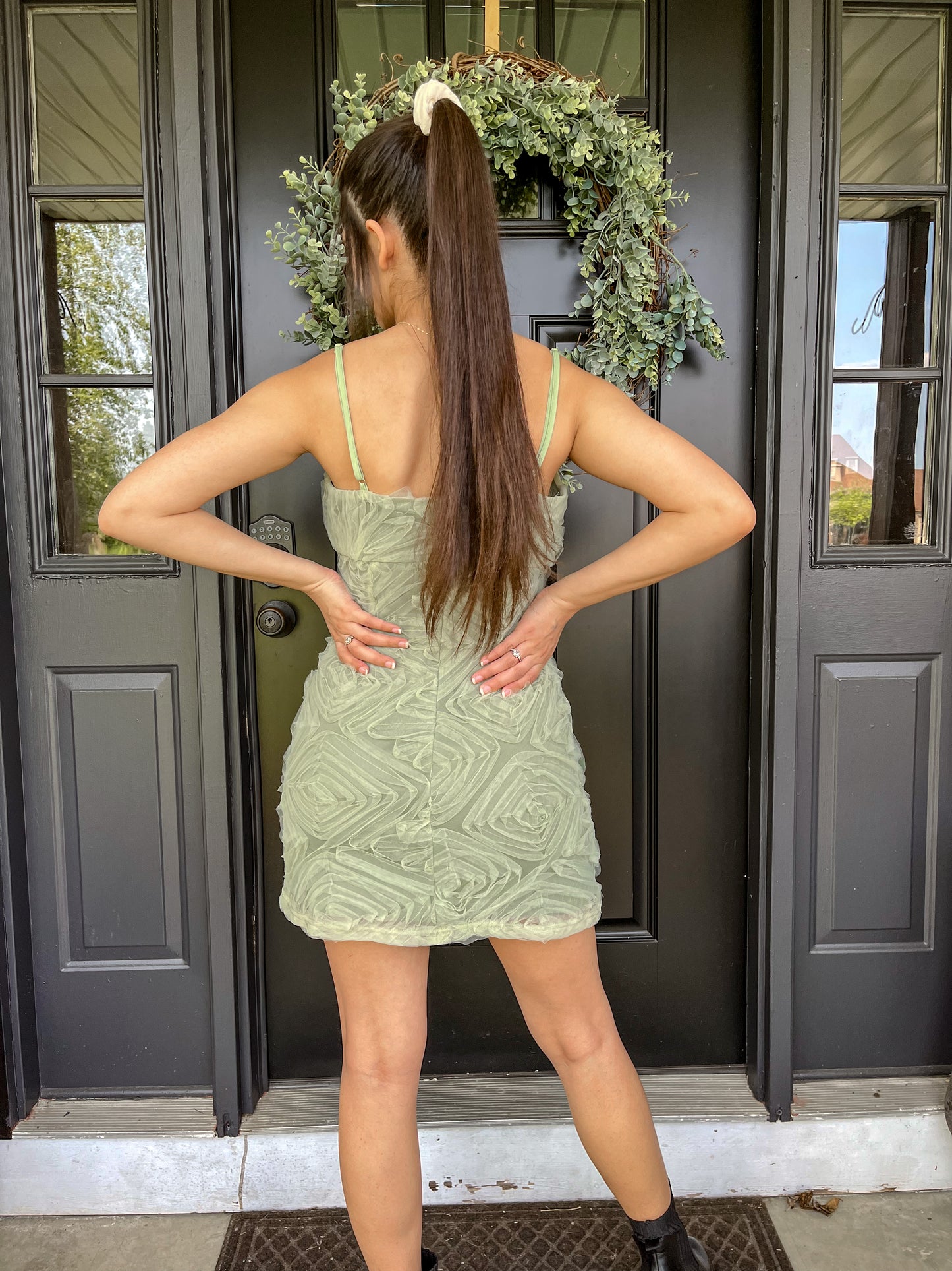 Tropical Palm Leaf Dress