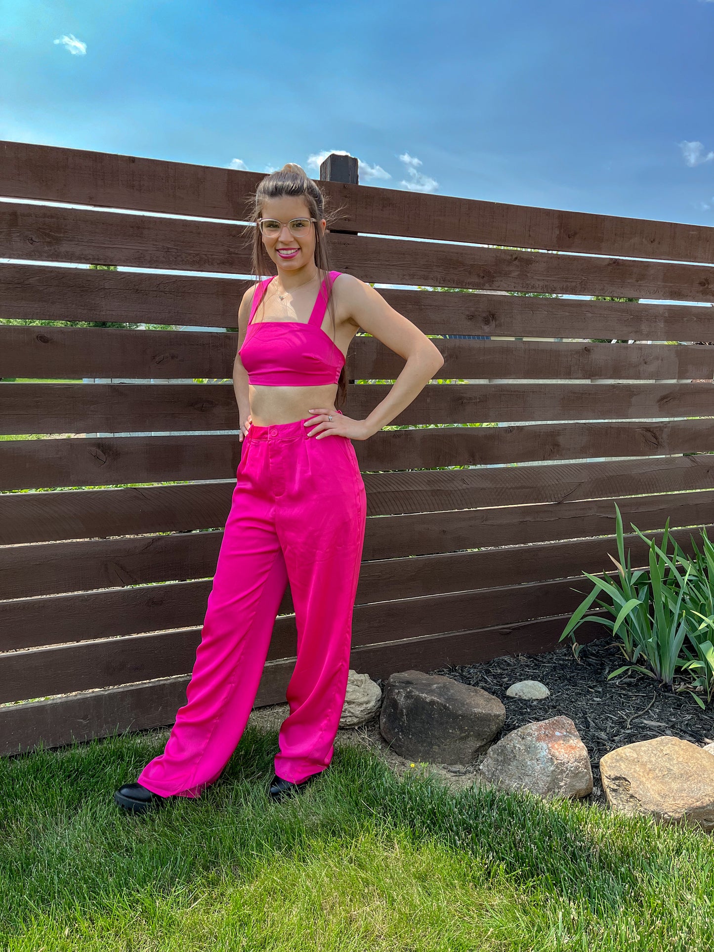 Suit Up Top (Fuchsia)