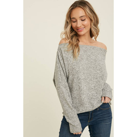 Off Shoulder Knit Top