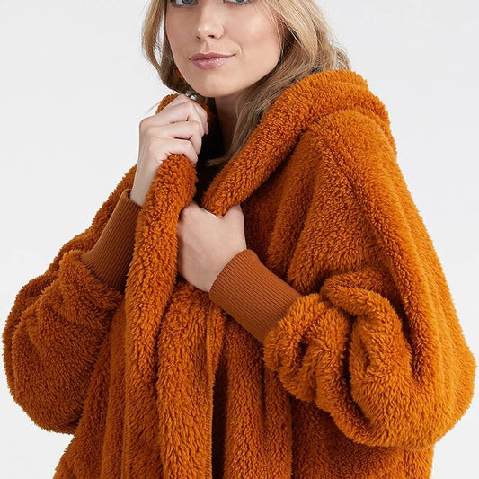 Oversized Fuzzy Faux Fur Jacket (2 Colors)