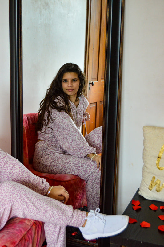 Cheetah Sista Cropped Hoodie