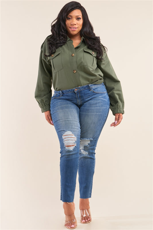 Plus Size Ripped Jeans