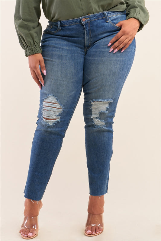 Plus Size Ripped Jeans