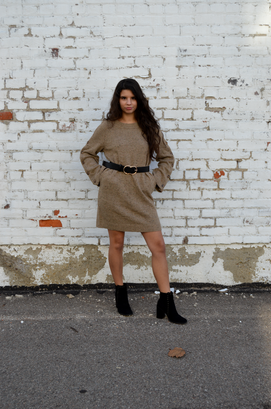 Knit Mini Sweater Dress