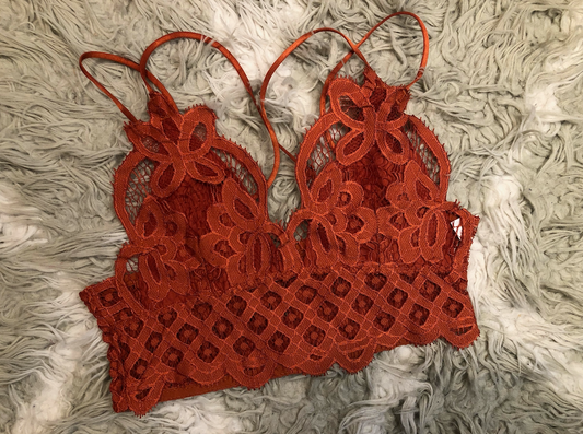 Crochet Lace Longline Bralette (3 Colors)