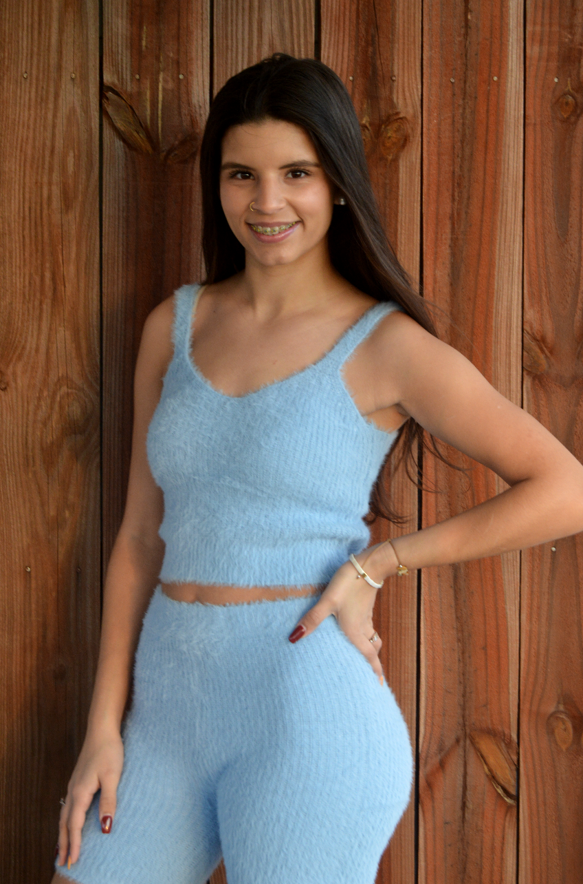 Powder Blue Fuzz Cami