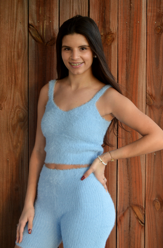 Powder Blue Fuzz Cami