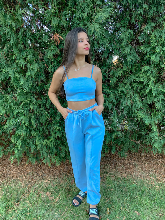 Butterfly Blue Cropped Cami