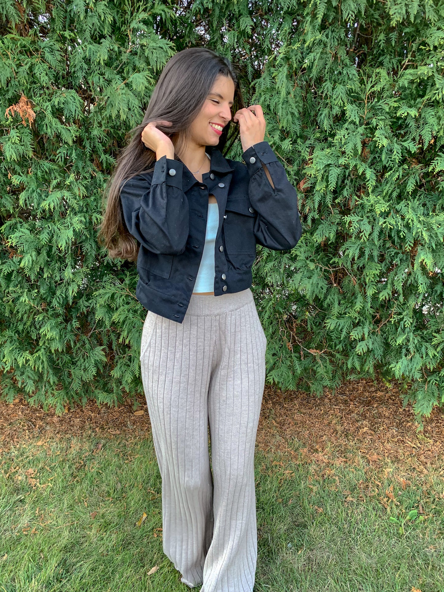 Home Sweet Home Ribbed Pants (Stone)