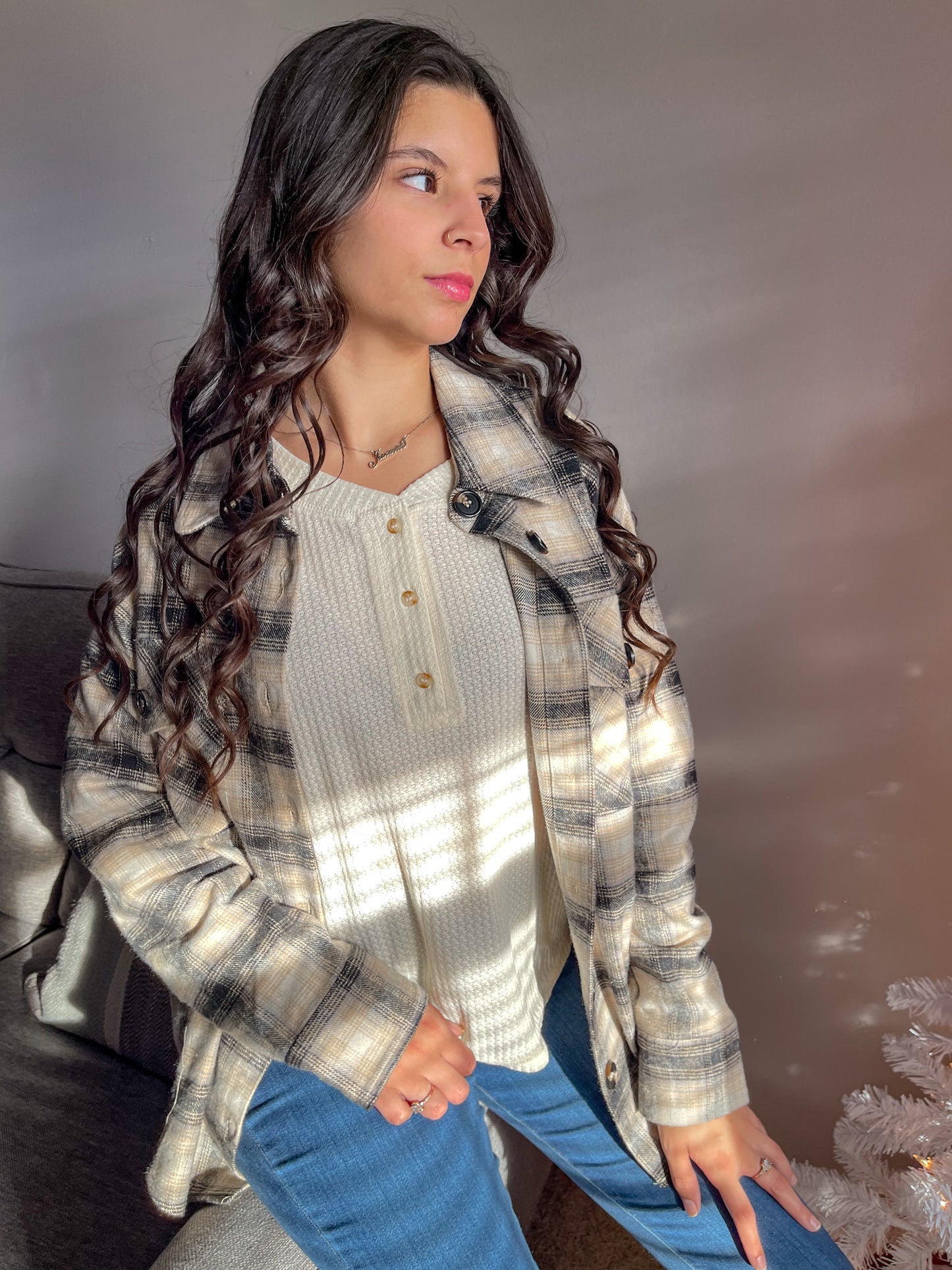 Comfort Zone Plaid Shacket
