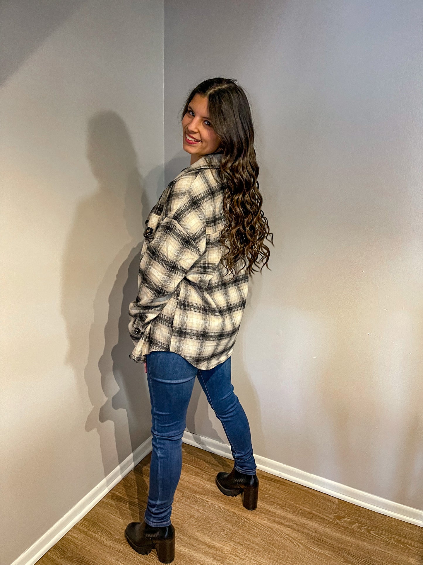 Comfort Zone Plaid Shacket
