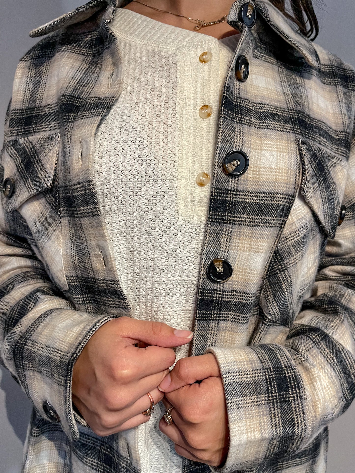 Comfort Zone Plaid Shacket