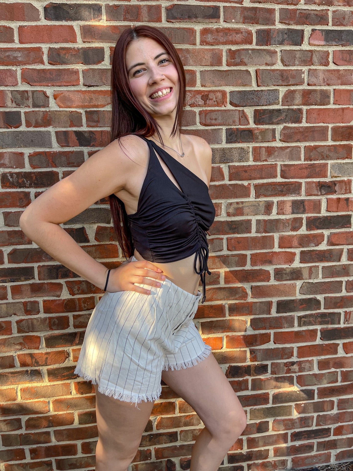 Soft & Sweet Ruched Top (Black)