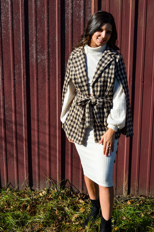 All a Dream Cape Coat (Brown)