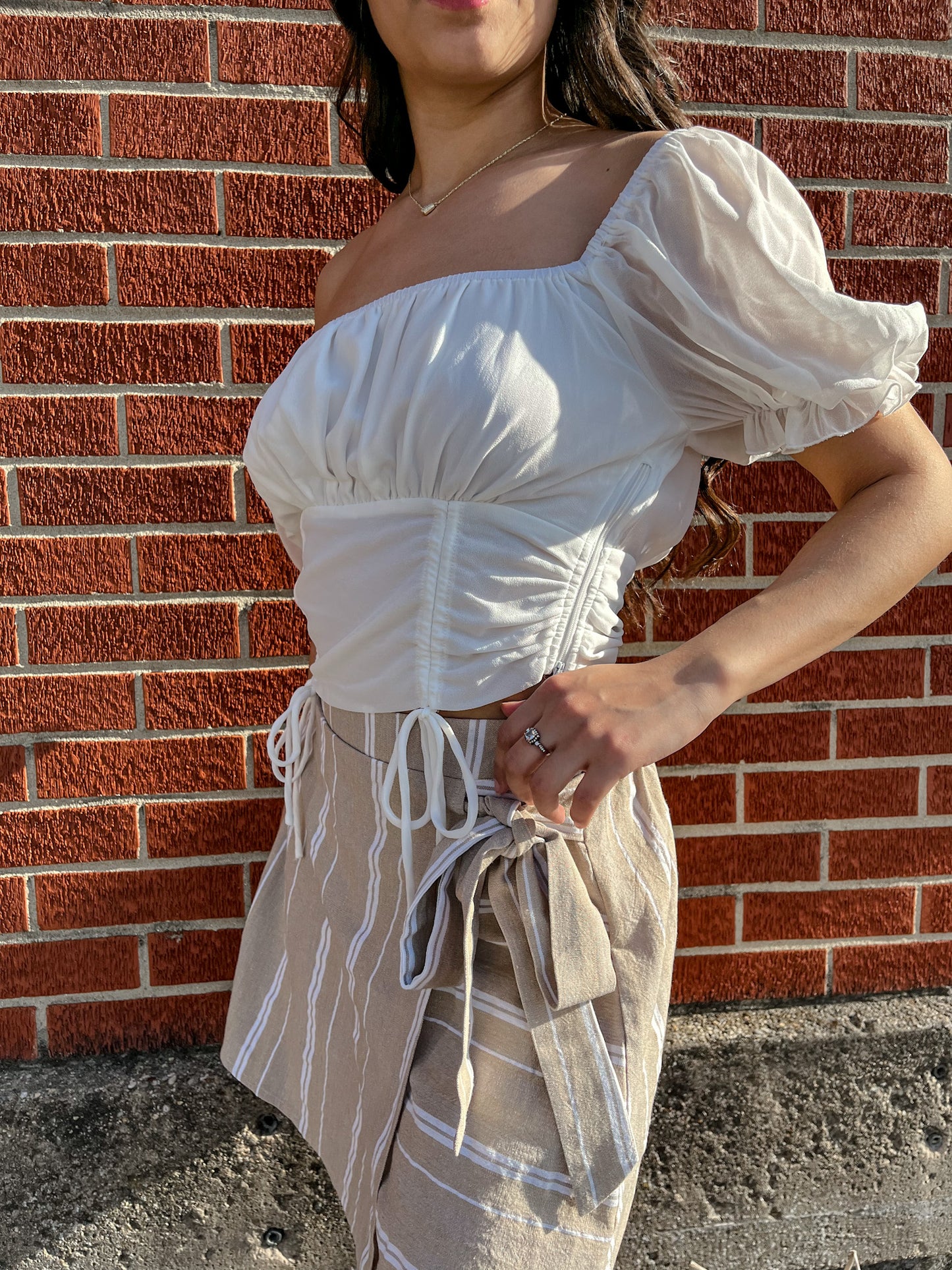 Out On the Town Top (Ivory)