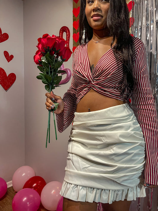 Twist & Turn Stripe Flare Blouse