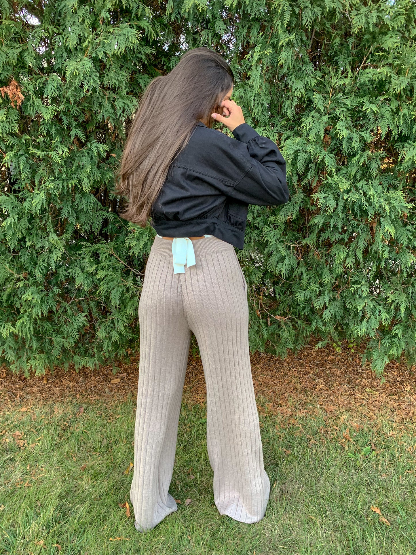 Home Sweet Home Ribbed Pants (Stone)