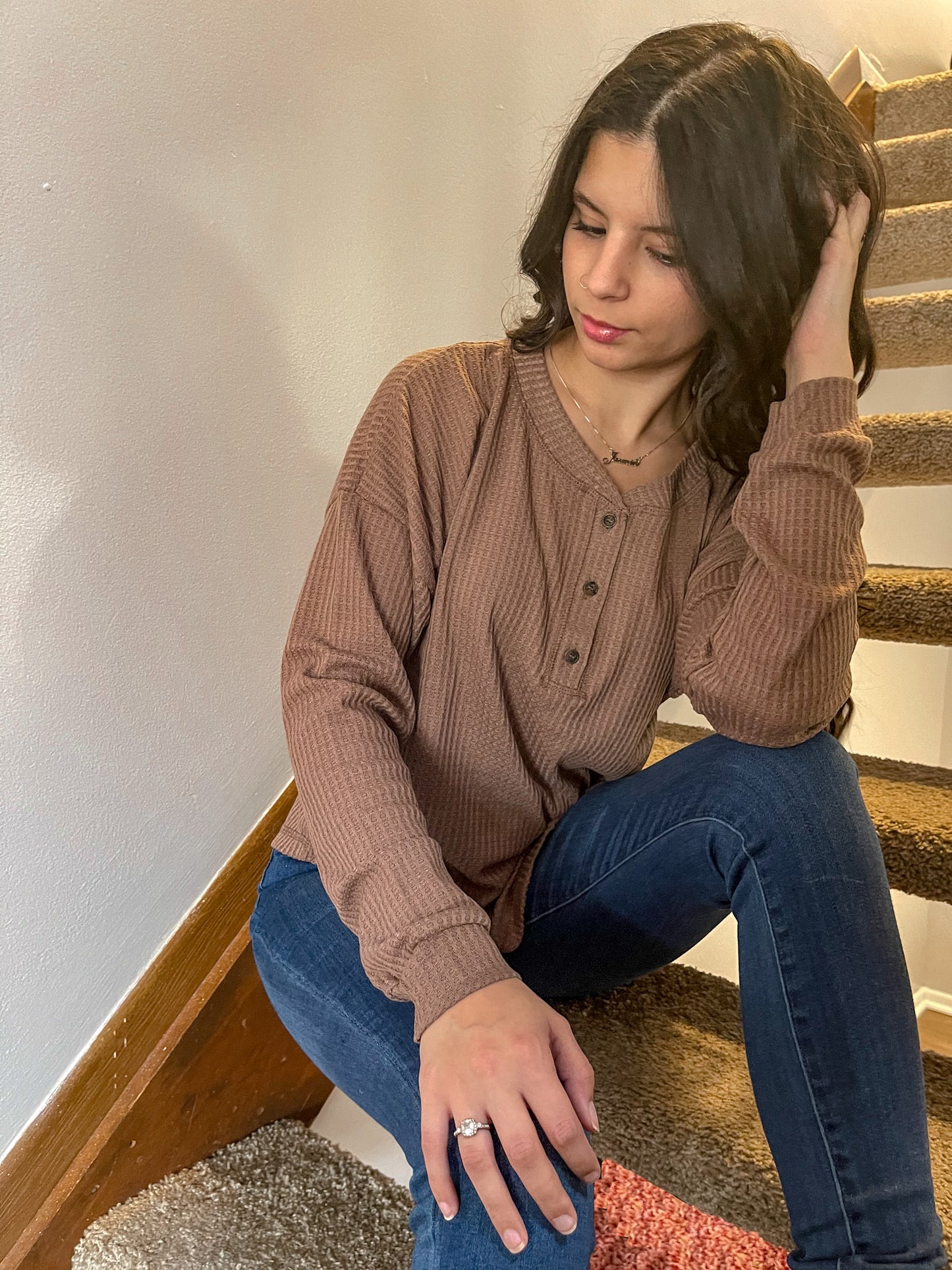 Keep It Casual Top (Cocoa)