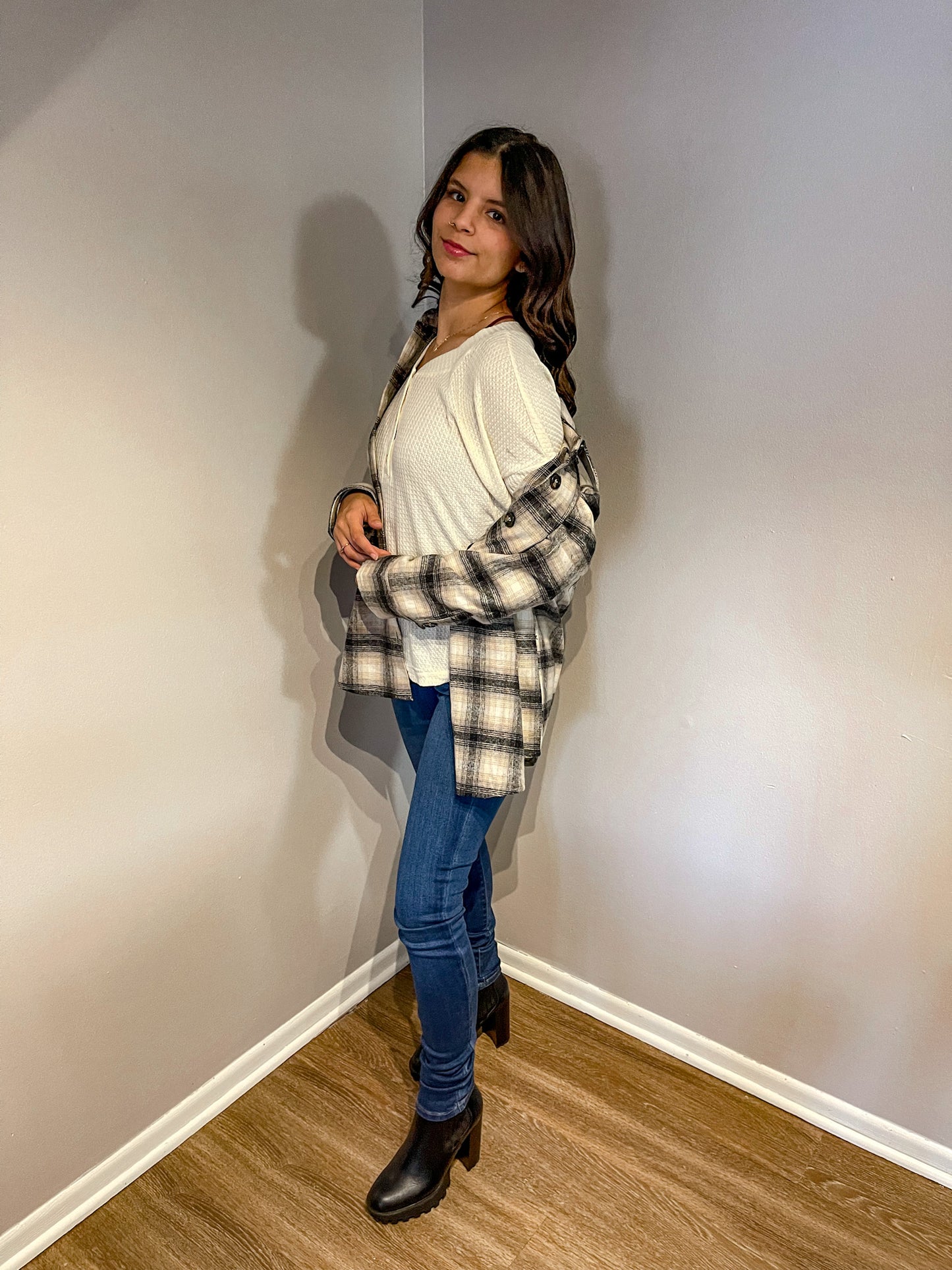 Comfort Zone Plaid Shacket