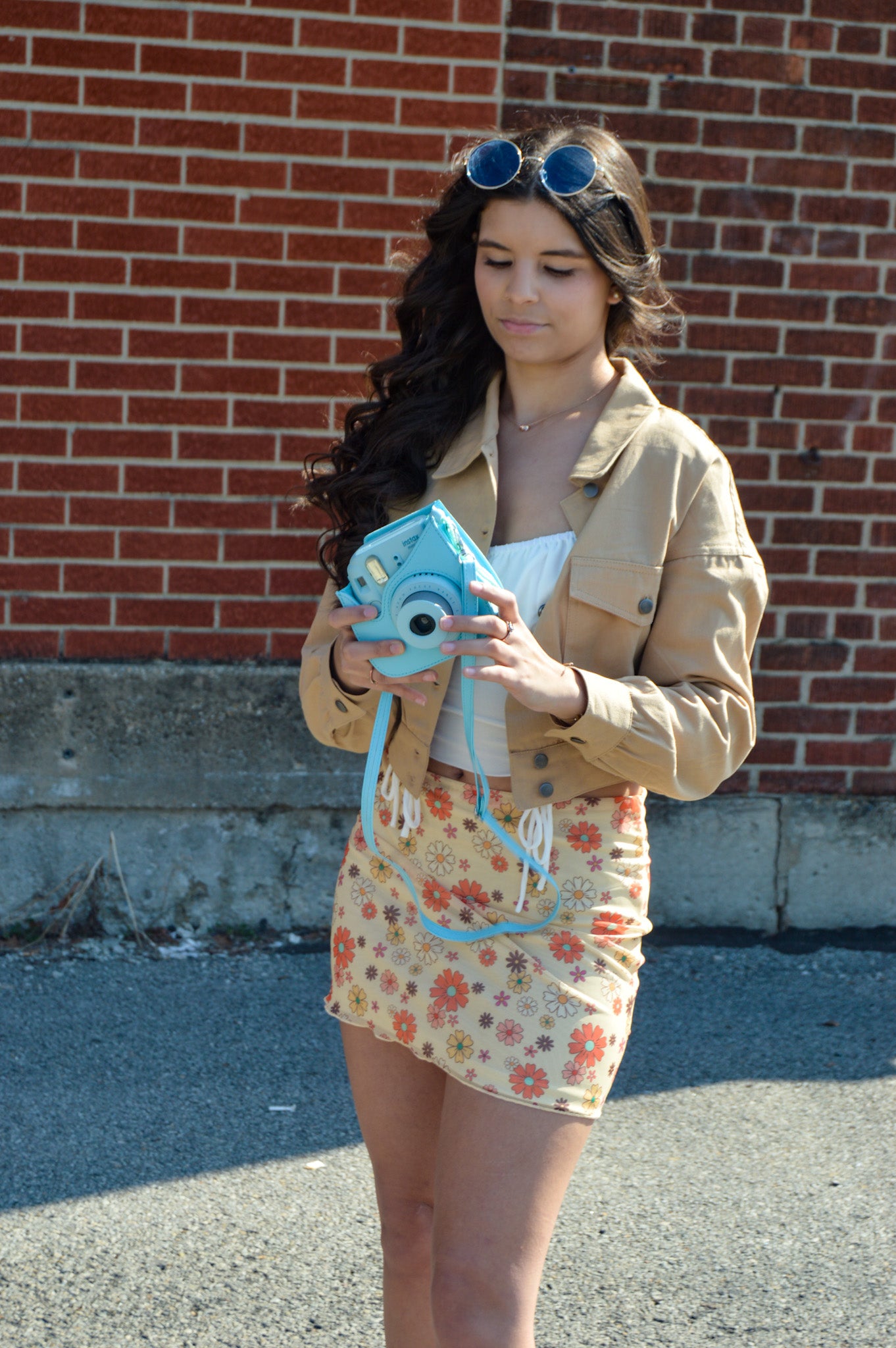 Feeling Edgy Retro Floral Skirt