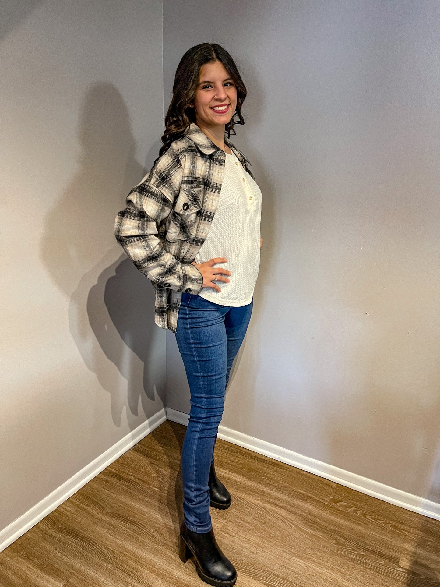 Comfort Zone Plaid Shacket