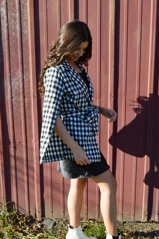 All a Dream Cape Coat (B&W)