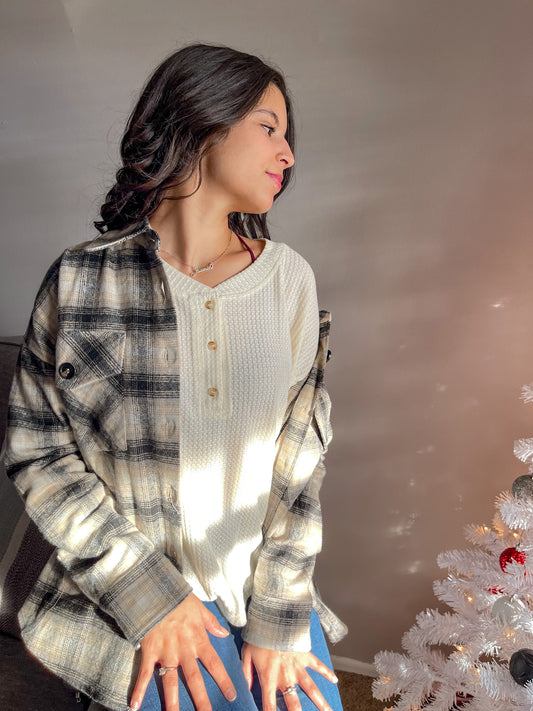 Comfort Zone Plaid Shacket