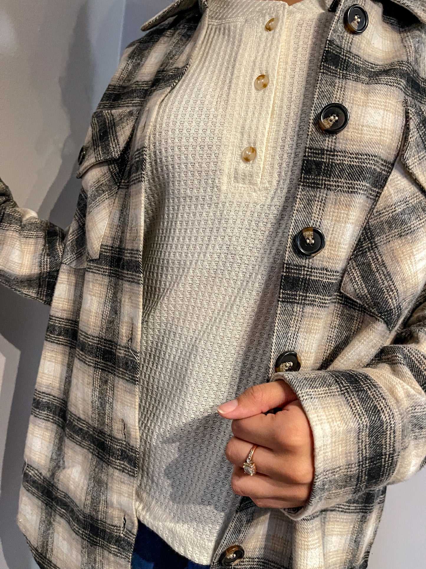 Comfort Zone Plaid Shacket