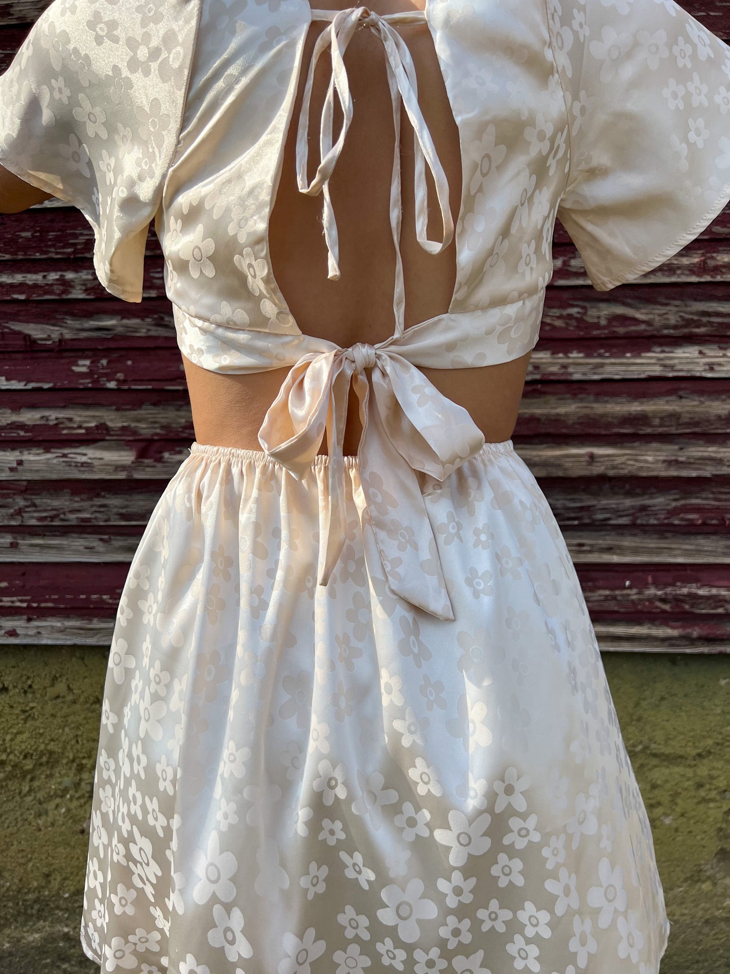 Florally Invited Cutout Dress