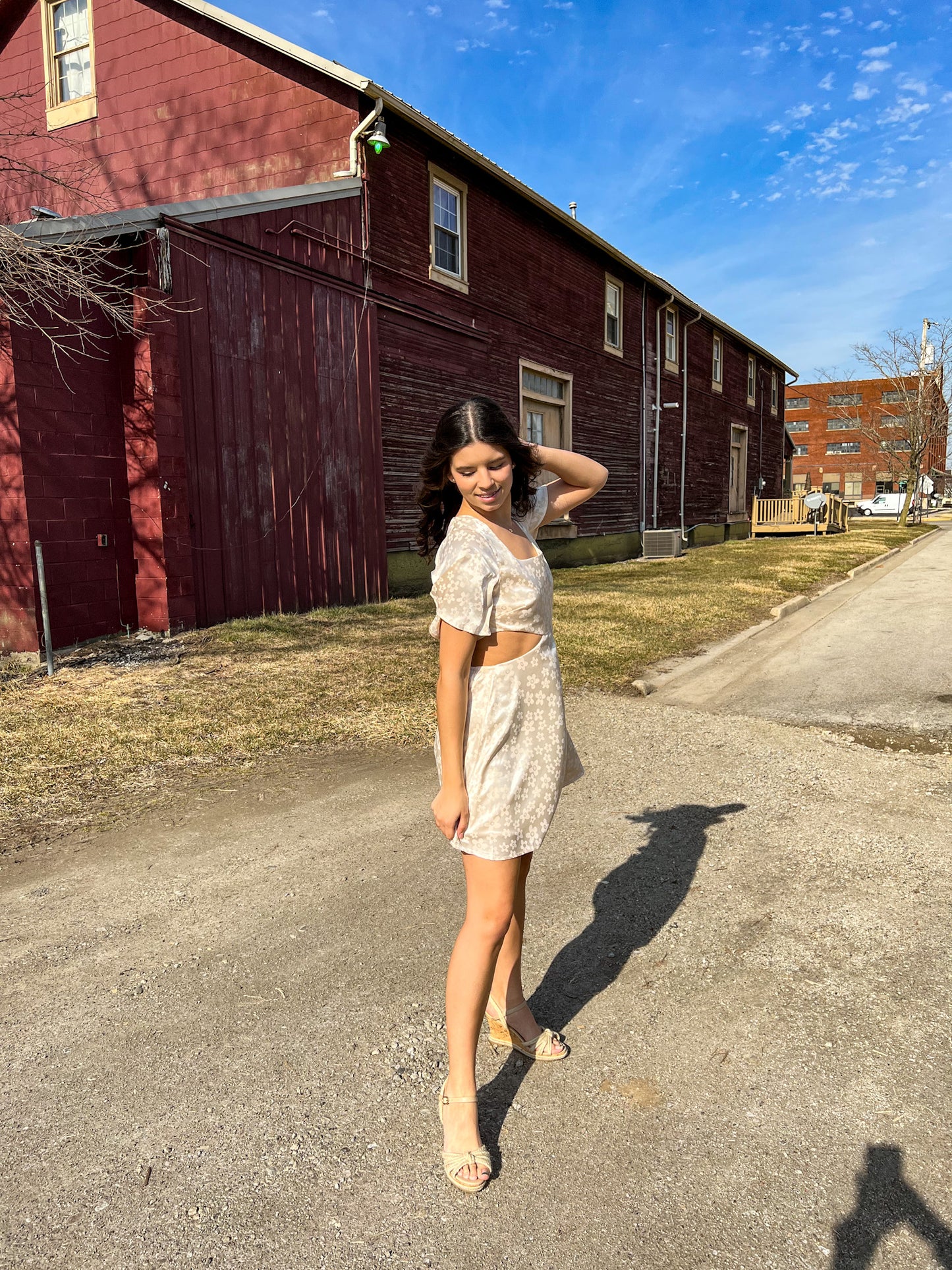 Florally Invited Cutout Dress