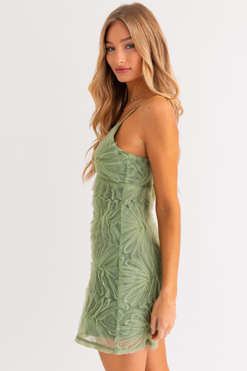 Tropical Palm Leaf Dress