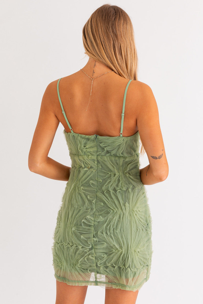 Tropical Palm Leaf Dress