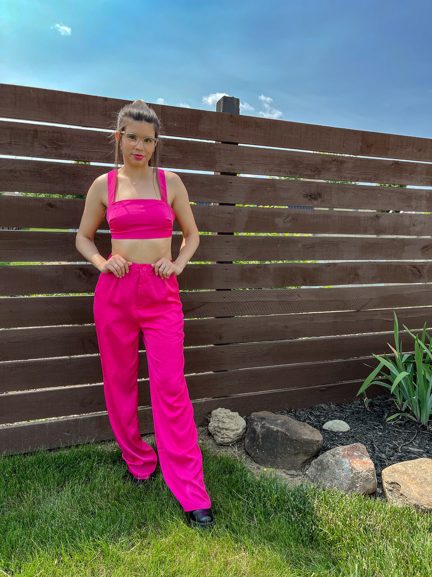 Suit Up Top (Fuchsia)