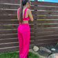 Suit Up Trousers (Fuchsia)