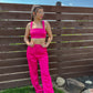 Suit Up Trousers (Fuchsia)