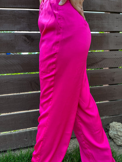 Suit Up Trousers (Fuchsia)