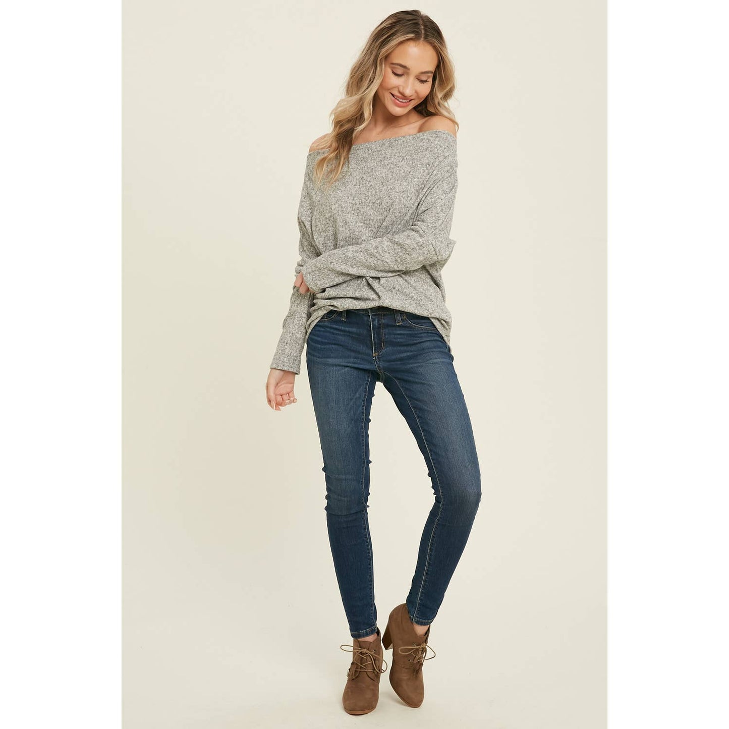 Off Shoulder Knit Top (3 Colors)