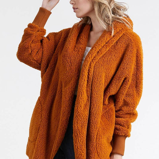 Oversized Fuzzy Faux Fur Jacket (2 Colors)