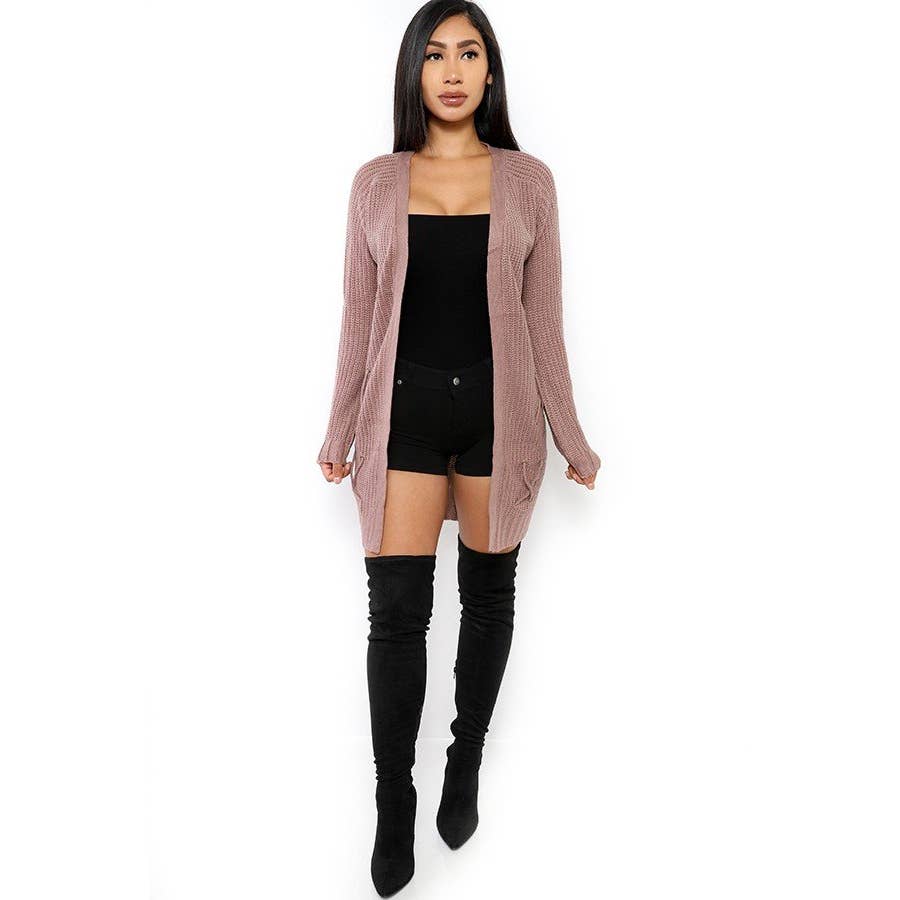 Plus Size Long Sleeve Cardigan (4 Colors)