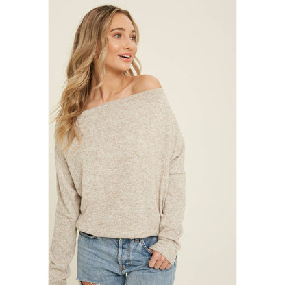 Off Shoulder Knit Top (3 Colors)