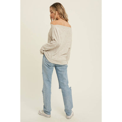 Off Shoulder Knit Top (3 Colors)