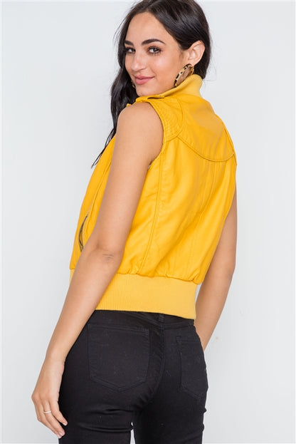 Faux Leather Vest