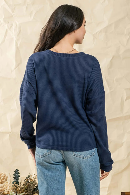 Keep It Casual Top (Navy)