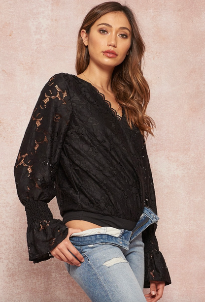 Midnight Love Floral Bodysuit