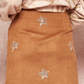 Nashville Stars Suede Skirt (Camel)