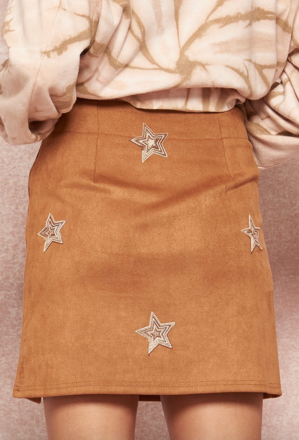 Nashville Stars Suede Skirt (Camel)