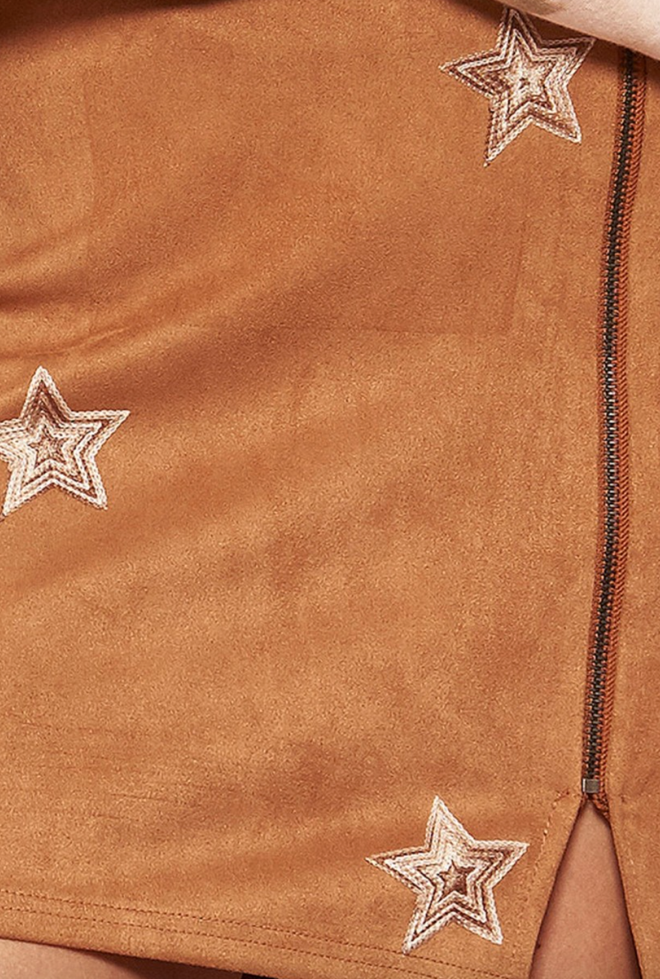 Nashville Stars Suede Skirt (Camel)