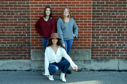 Holiday Ribbed Knit Sweater (2 Colors)